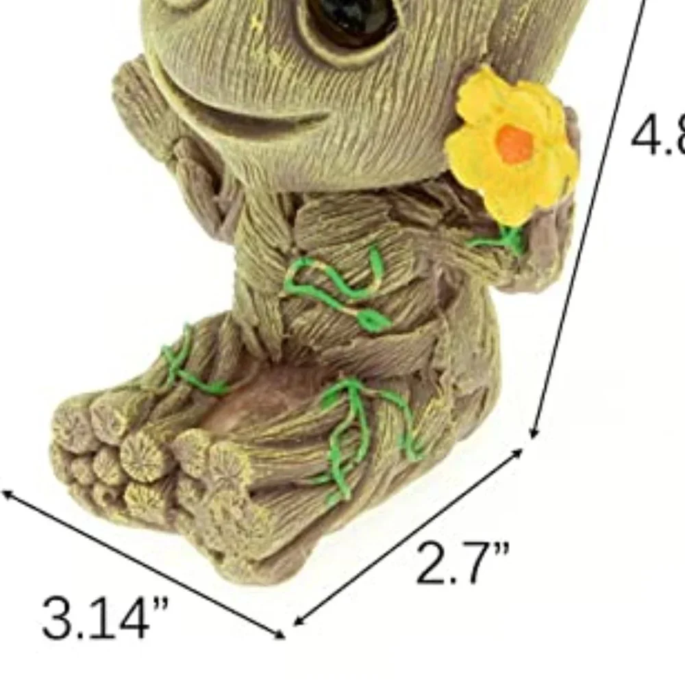 Ulifery Baby Tree Groot Fish Tank Decoration Air Stone Bubble Blower Set New